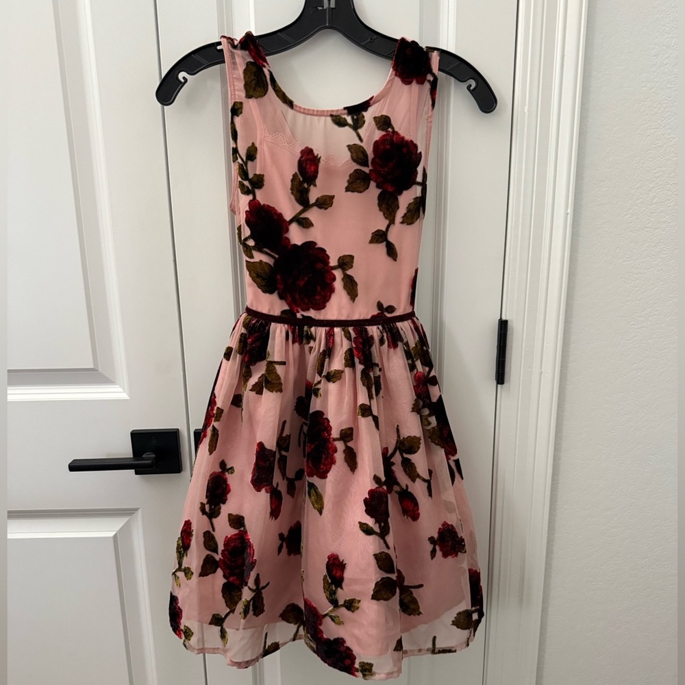 Pink floral dress size 12